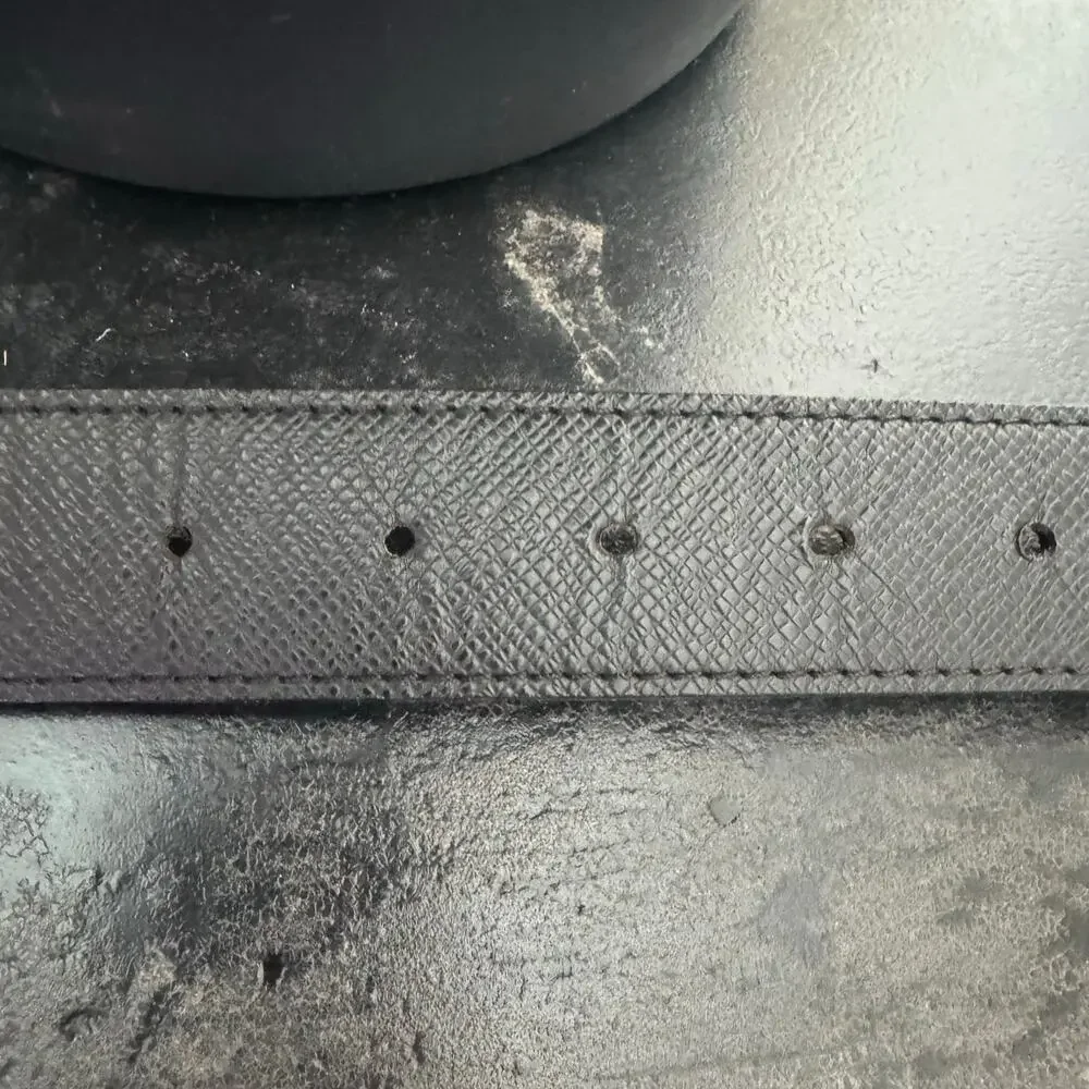 Louis Vuitton‎ Inventeur Graphite Black Mens Belt 95/38 Box Frame Buckle SHW